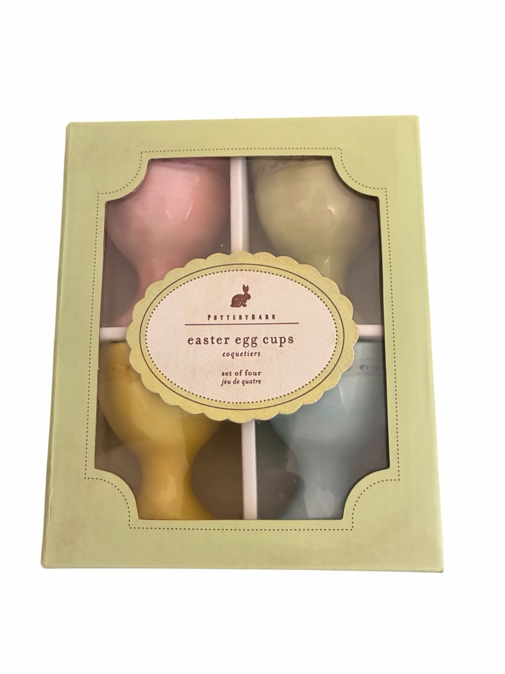 Pottery Barn Pastel Easter Egg Cups - Set of 4